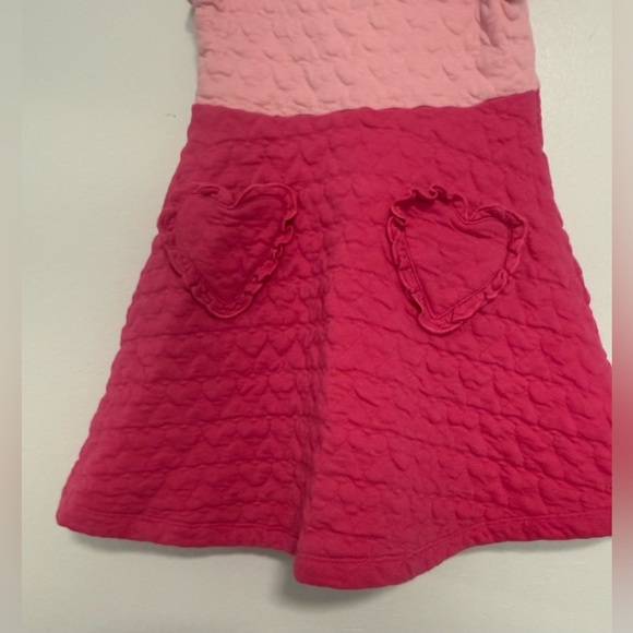 Janie and jack pink Quilted Heart Pocket Dress Sz 6 - Picture 3 of 6